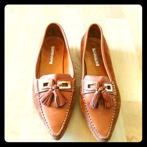 Oscar de la Renta suede loafers